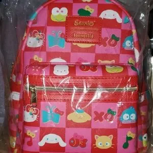 New! Loungefly Hello Kitty Sanrio 60th Anniversary All Over Print Mini Backpack Hello Kitty and Friends x Loungefly Strawberry Shortcake  main image 4